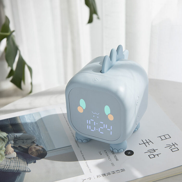 Children'S Creative Electronic Clock, Cartoon Dinosaur Small Alarm Clock, Wake Up Light, Sound Control Alarm Clock - Image 3