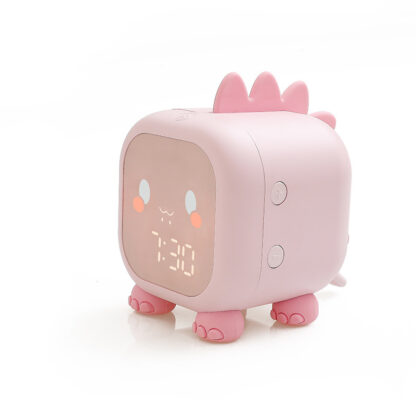 Children'S Creative Electronic Clock, Cartoon Dinosaur Small Alarm Clock, Wake Up Light, Sound Control Alarm Clock - Image 2