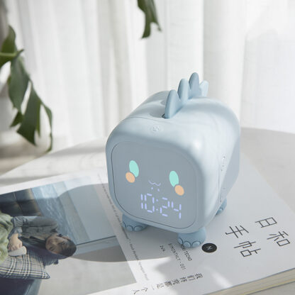 Children'S Creative Electronic Clock, Cartoon Dinosaur Small Alarm Clock, Wake Up Light, Sound Control Alarm Clock - Image 6