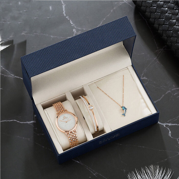 Luxury Watch Gifts For Women Earrings Ring Necklace Bracelet - Image 3