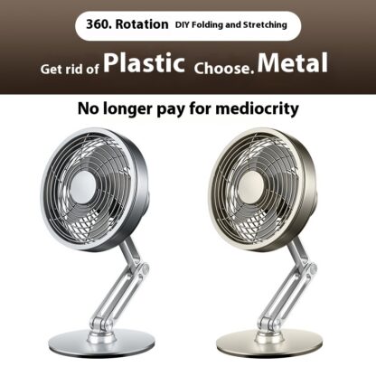 USB Charging 360 Degrees Rotatable Electric Fan Folding - Image 8
