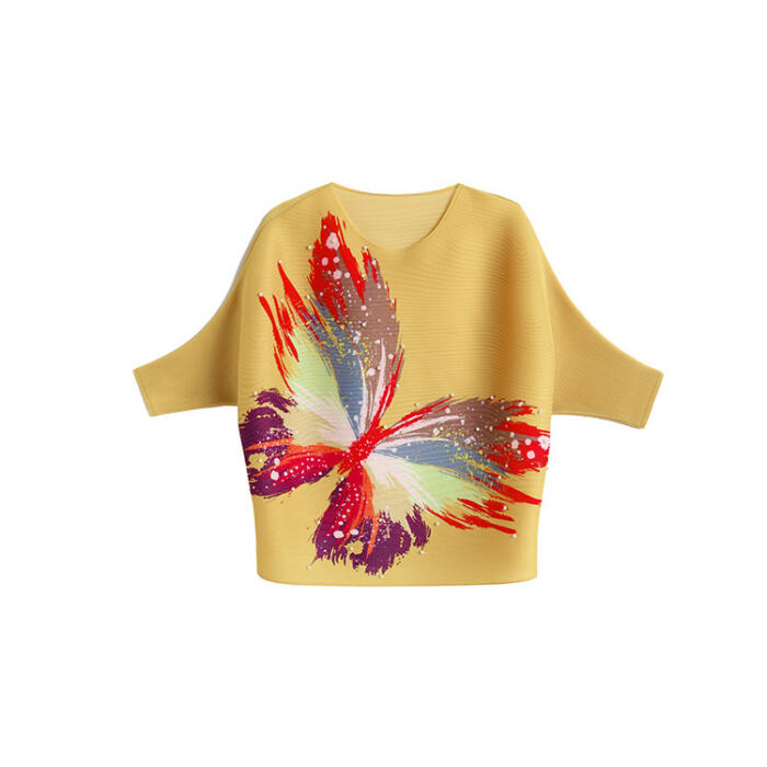 Women's Summer Butterfly Print Top Casual Loose T-Shirt - Image 9