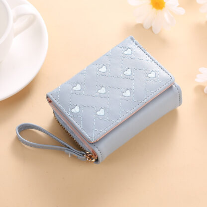 Short Style Small Purse Embroidery Coin Purse Multi-card Buckle Zipper Purse - Image 8