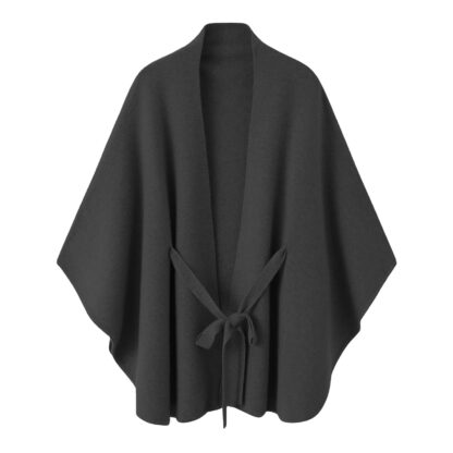 Cashmere Women's Cloak Lace-up Fashionable Outerwear Sweater - Image 10