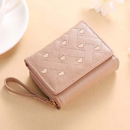 Short Style Small Purse Embroidery Coin Purse Multi-card Buckle Zipper Purse - Image 4