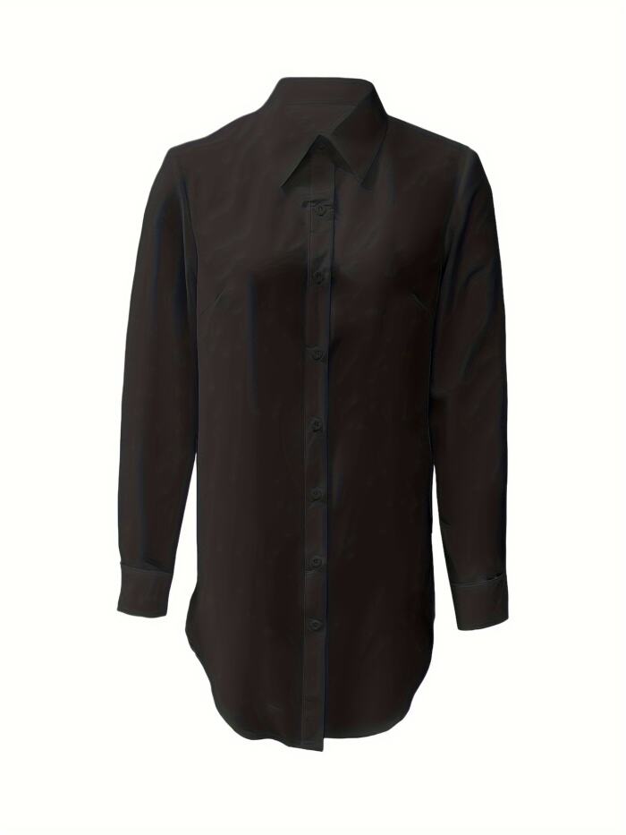 Long And Simple Casual Shirts Can Be Worn In Four Seasons. - Image 4