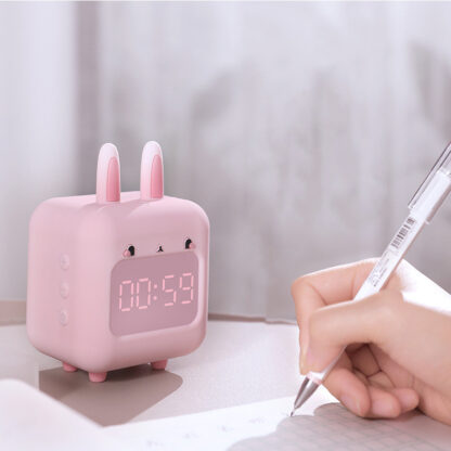 Children's Rabbit-shaped Musical Clock With Night Light - Image 6