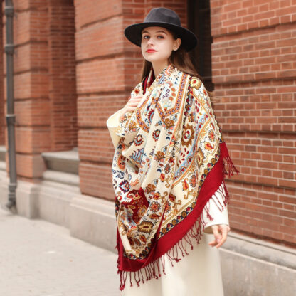 Ethnic Shawl Long Mom Oversized Pure Wool - Image 2