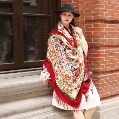 Ethnic Shawl Long Mom Oversized Pure Wool - Image 4