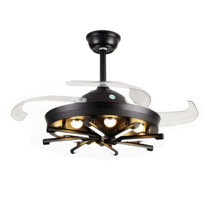 Living Room With Fan Retractable Fan Lamp One - Image 7
