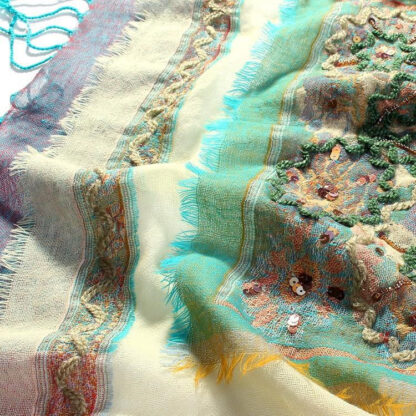Women's Fashion Personality And Creativity Embroidered Scarf - Image 4