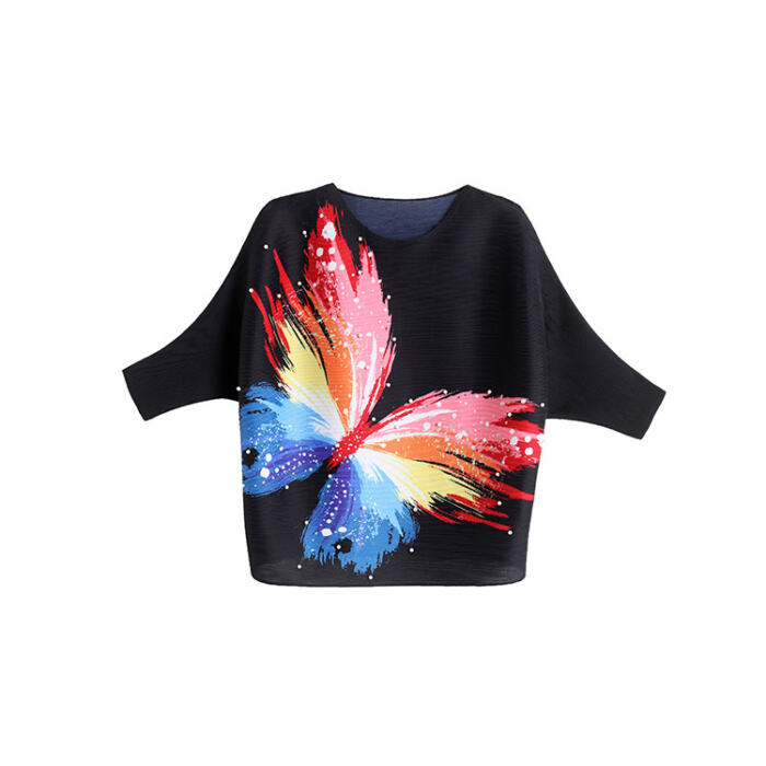 Women's Summer Butterfly Print Top Casual Loose T-Shirt - Image 6