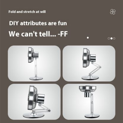 USB Charging 360 Degrees Rotatable Electric Fan Folding - Image 6