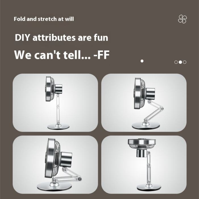 USB Charging 360 Degrees Rotatable Electric Fan Folding - Image 6