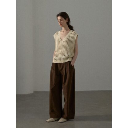 Knitted Vest Women's Three-dimensional Cotton V-neck Large Sense - Image 7
