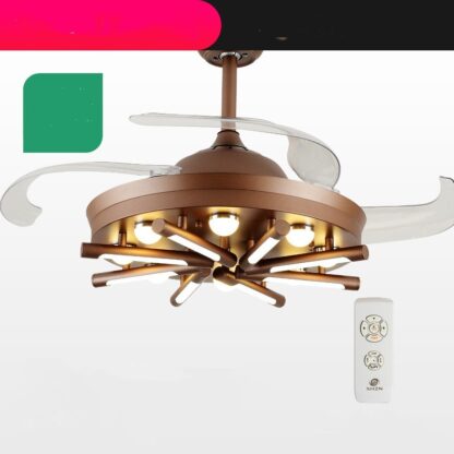 Living Room With Fan Retractable Fan Lamp One - Image 3