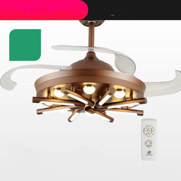 Living Room With Fan Retractable Fan Lamp One - Image 3