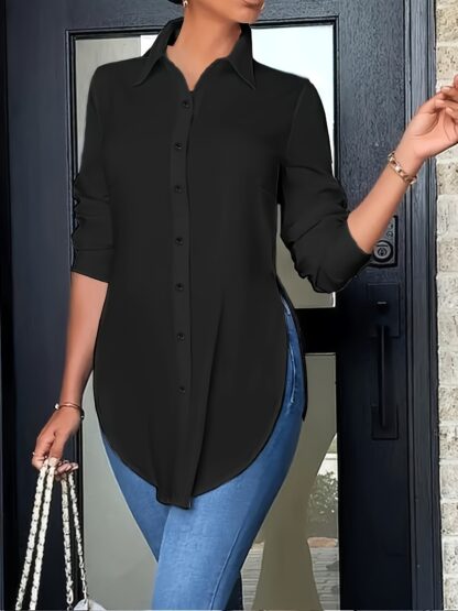 Long And Simple Casual Shirts Can Be Worn In Four Seasons. - Image 8