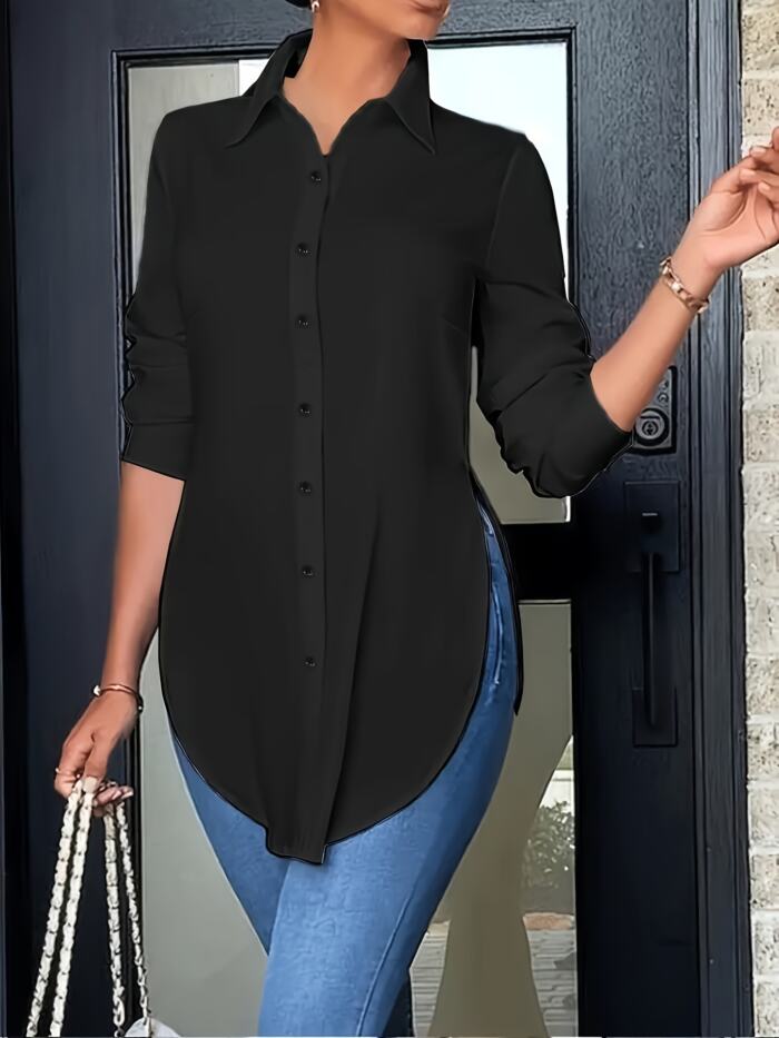 Long And Simple Casual Shirts Can Be Worn In Four Seasons. - Image 8