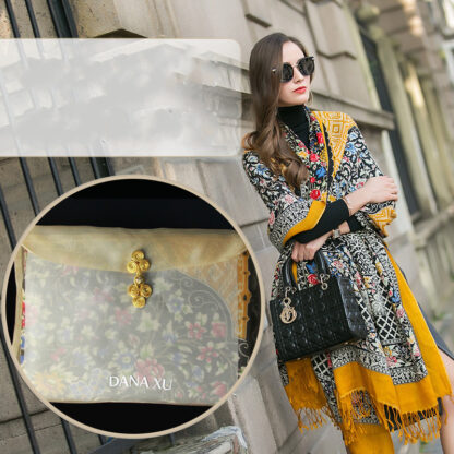 Winter Luxury Brand Plaid Cashmere Women Oversized - Image 3