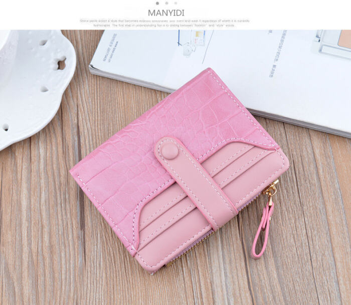 Fashion Zipper Hasp Leather Wallet Card Holder - Image 5