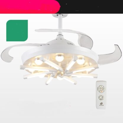 Living Room With Fan Retractable Fan Lamp One - Image 8