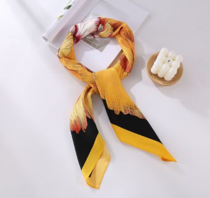 Fashion Gorgeous Printing Mesh Red Style Contrast Color Silky Scarf - Image 4