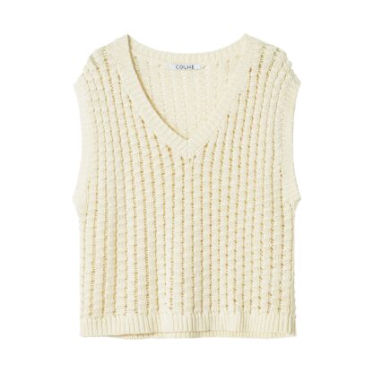 Knitted Vest Women's Three-dimensional Cotton V-neck Large Sense - Image 5