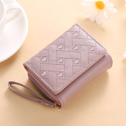 Short Style Small Purse Embroidery Coin Purse Multi-card Buckle Zipper Purse - Image 5