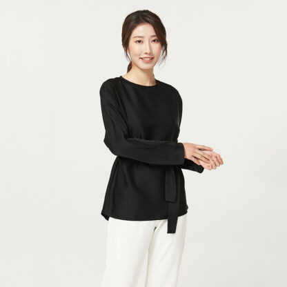 Women's Loose And Fashionable Double Joss Satin Silk Shirt - Image 4