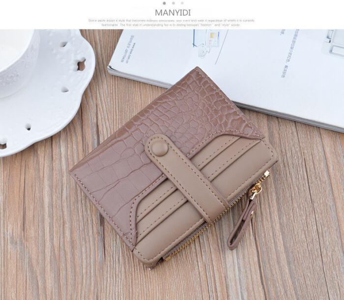 Fashion Zipper Hasp Leather Wallet Card Holder - Image 4