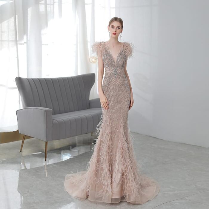 High-end Luxury Fishtail Evening Dress - Image 4