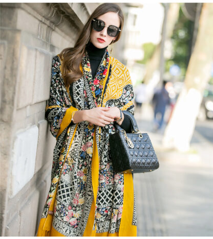 Winter Luxury Brand Plaid Cashmere Women Oversized - Image 6
