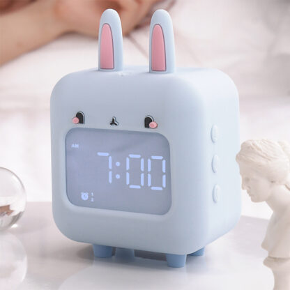Children's Rabbit-shaped Musical Clock With Night Light - Image 2