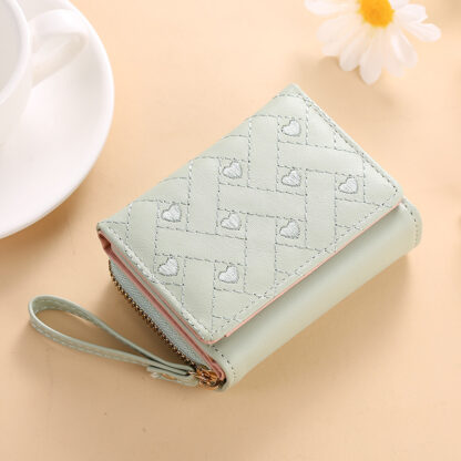 Short Style Small Purse Embroidery Coin Purse Multi-card Buckle Zipper Purse - Image 7