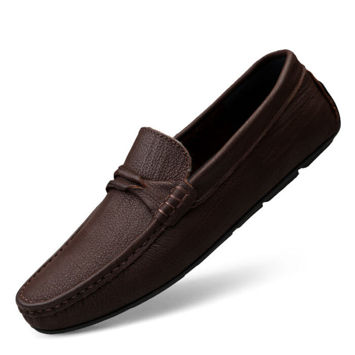 Genuine Leather Slip-on Lofter Peas Casual Shoes Men - Image 3