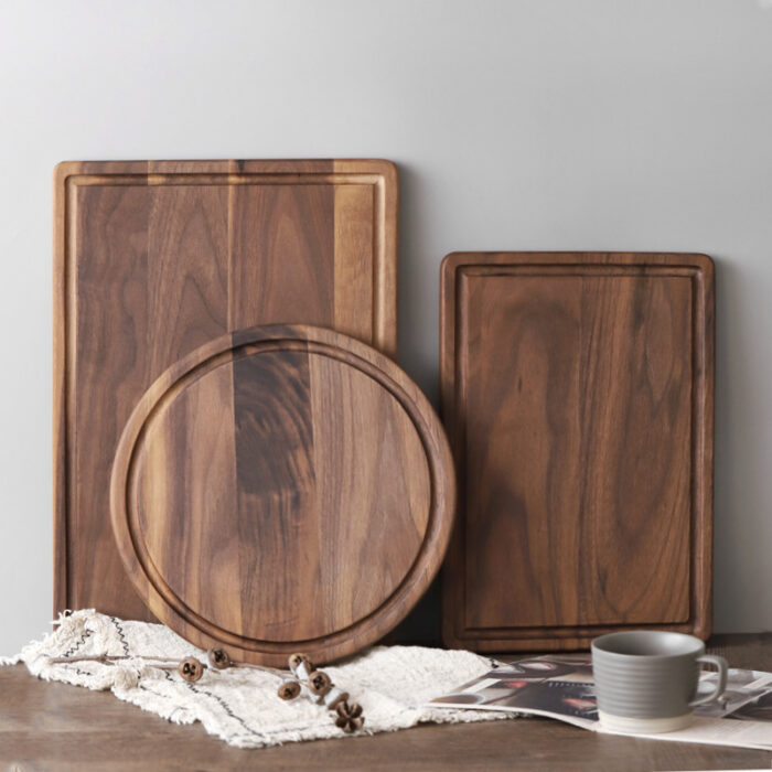 Black Walnut Wood Cutting Board Creative Whole Tray Fruit Chopping Cutting Board Wood Chopping Blocks For Kitchen - Image 3