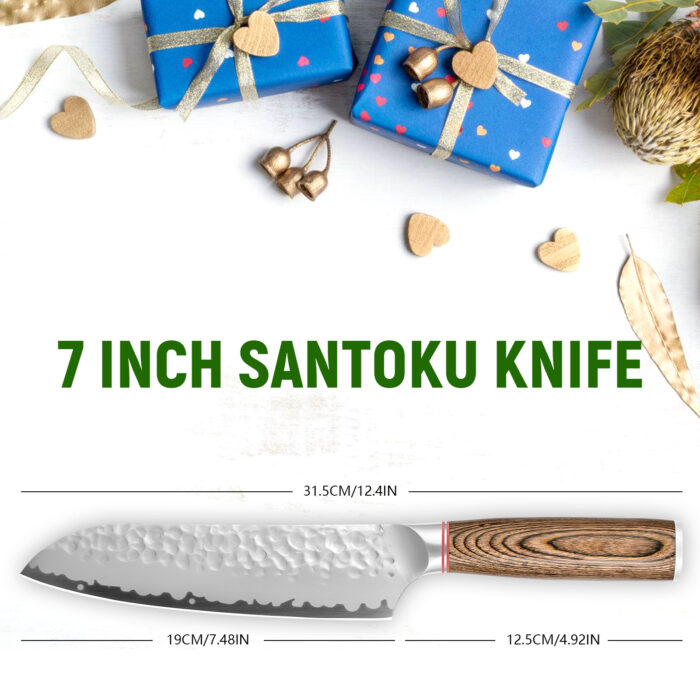 Chef Knife, Kiritsuke Knife, Santoku Knife, Boning Knife, Japanese Sharp Vegetable Knife Professional Slicing Knife With Rosewood Handle And Gift Box - Image 6