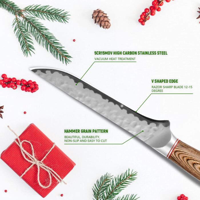 Chef Knife, Kiritsuke Knife, Santoku Knife, Boning Knife, Japanese Sharp Vegetable Knife Professional Slicing Knife With Rosewood Handle And Gift Box - Image 2