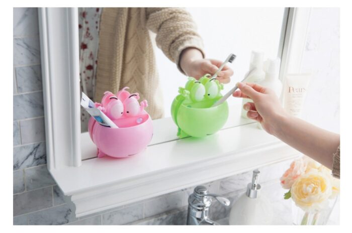 Creative Cartoon Frog Toothbrush Holder Bathroom Suction Cup - Image 2