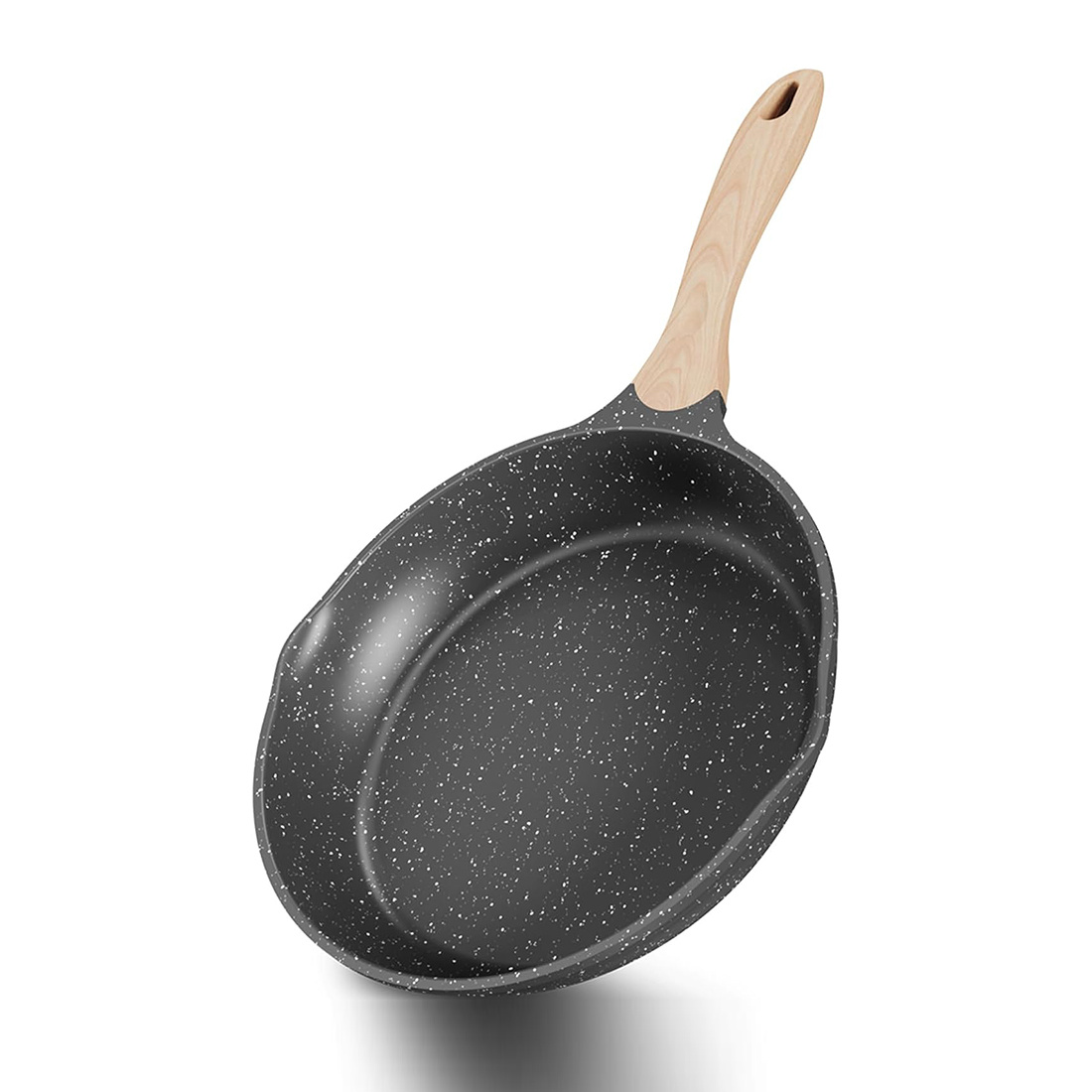 JEETEE 8 Inch Nonstick Frying Pan, Stone Coating Cookware, Nonstick Omelette Pan With Heat-Resistant Handle, Induction Skillet For Eggs