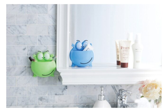 Creative Cartoon Frog Toothbrush Holder Bathroom Suction Cup - Image 3