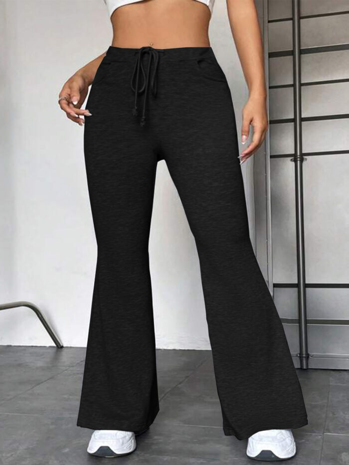 European And American Stitching Yoga Exercise Pants Outdoor Casual Flared Pants - Image 3
