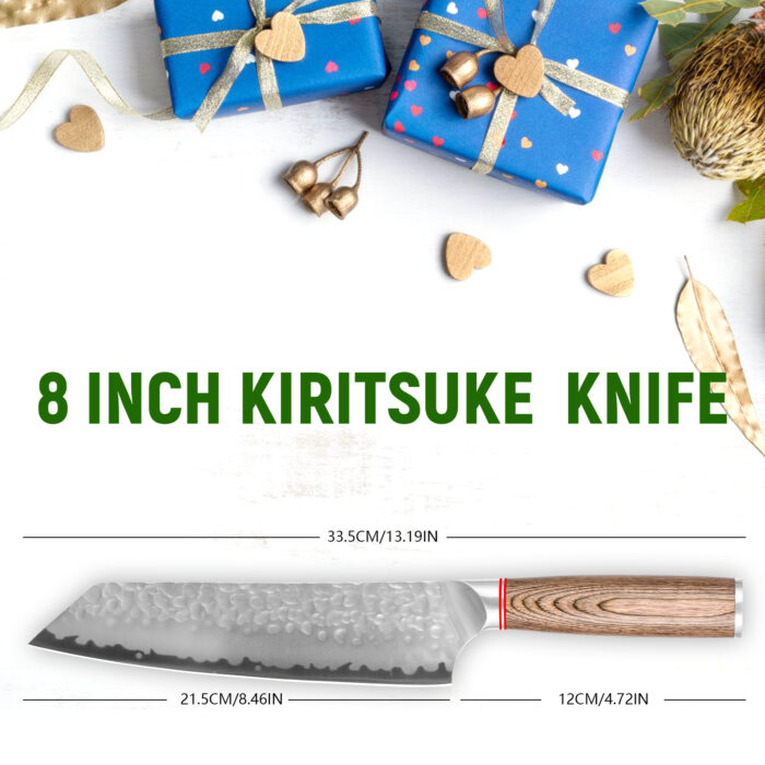 Chef Knife, Kiritsuke Knife, Santoku Knife, Boning Knife, Japanese Sharp Vegetable Knife Professional Slicing Knife With Rosewood Handle And Gift Box - Image 10