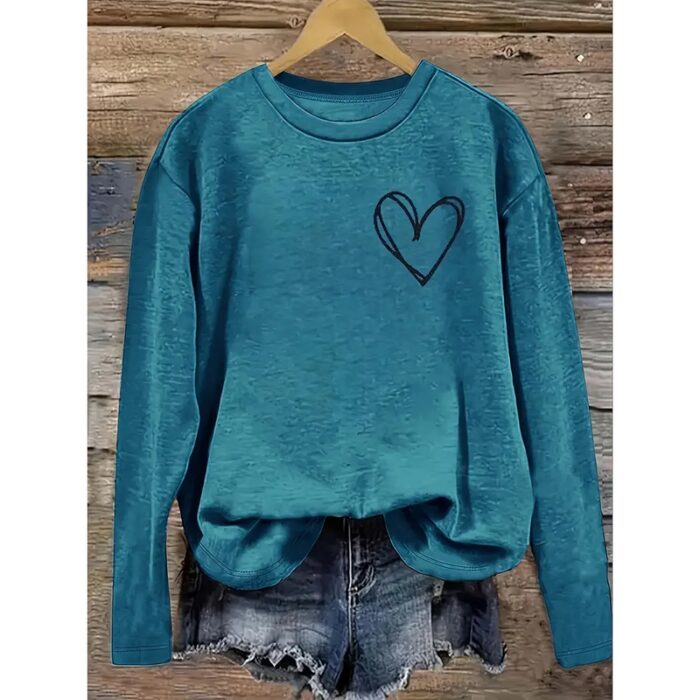 Women's 3-Pack Graphic Tee Long Sleeve Tops Casual Loose V Neck T Shirts - Image 3
